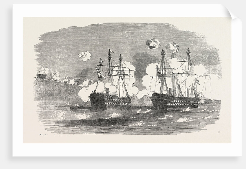 The Crimean War: The Agamemnon and Sanspareil Attacking Sebastopol 1854 by Anonymous