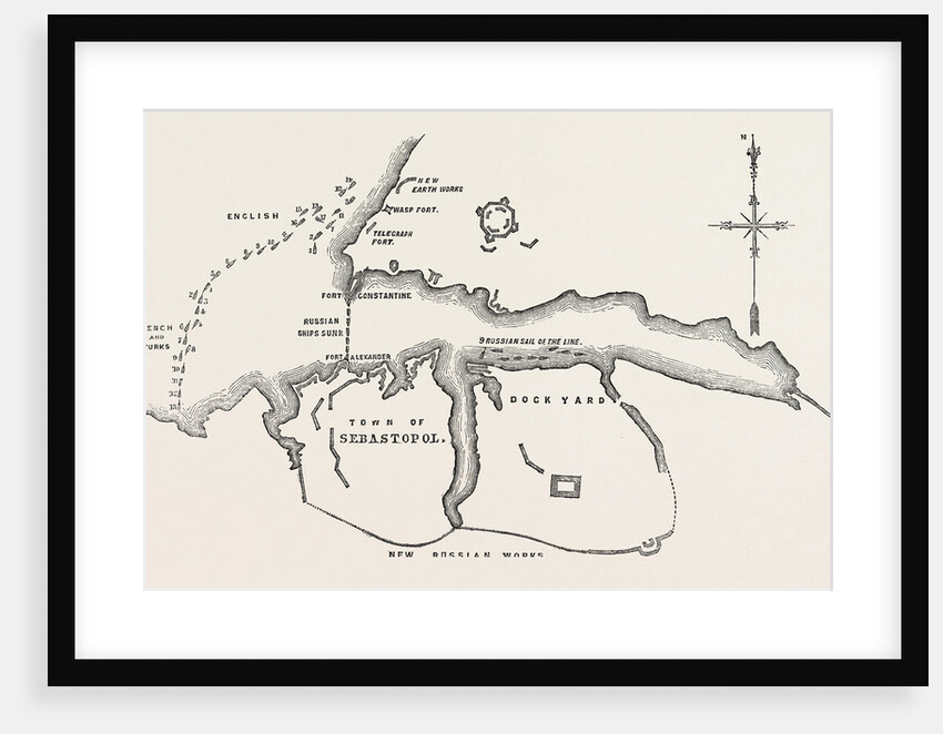 The Crimean War: Plan of the Attack of the Allied Fleets on the Forts of Sebastopol at 1.30 P.M. October 17 1854 by Anonymous