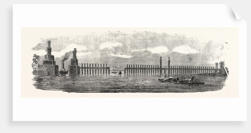 The Barrage of the Nile 1854. Some Eighteen Miles below Cairo on the Western or Rosetta Branch of the Nile Are the Works of the Barrage by Anonymous
