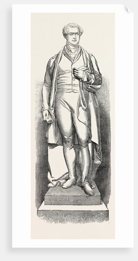 Marble Statue of the Late Sir Robert Peel (Noble Sculptor) Placed in St. George's Hall Liverpool 1854 UK by Anonymous