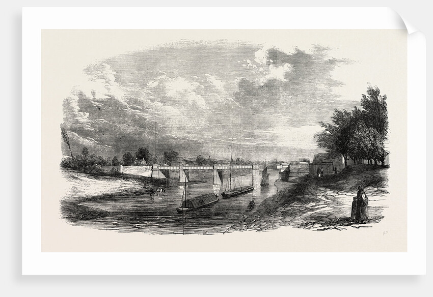 New Bridge Over the Severn at Upton 1854 by Anonymous