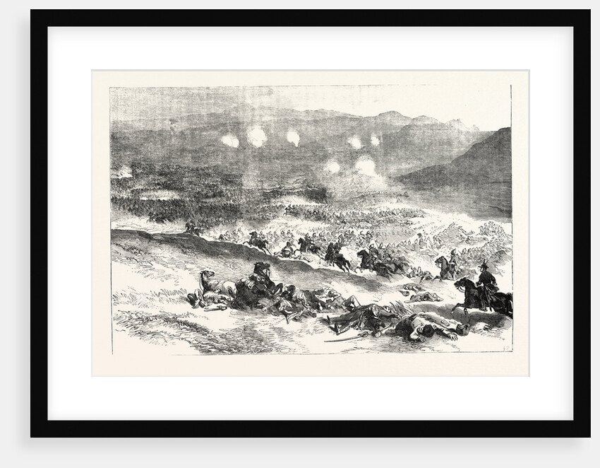 The Crimean War: The Action at Balaclava October 25. First Charge of Heavy Cavalry 1854 by Anonymous