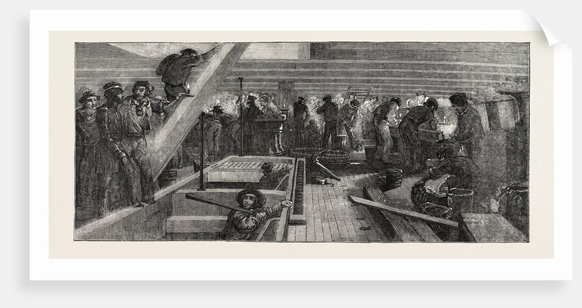 Fitting Out the Caesar Between Decks at Portsmouth UK 1854 by Anonymous