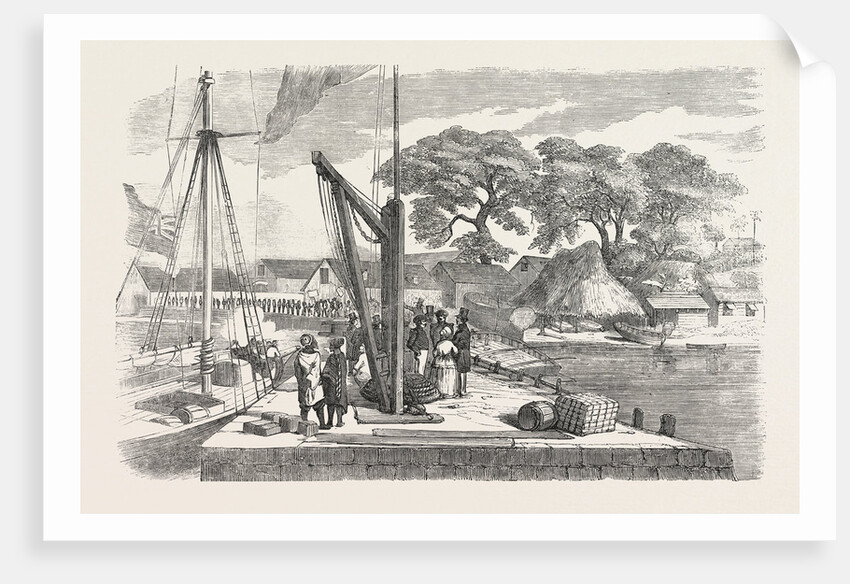 Matacong on the West Coast of Africa the Pier and Warehouses 1854 by Anonymous