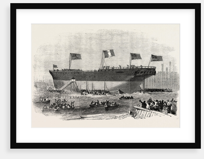 Launch of the Vittorio Emanuele Iron Screw Steamer at Blackwall 1854 by Anonymous