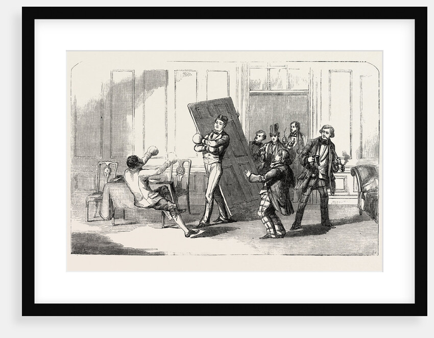 Scene from the New Farce of the Slow Man at the Adelphi Theatre London UK 1854 by Anonymous