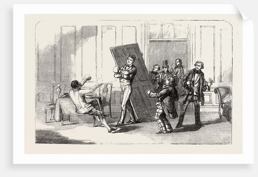 Scene from the New Farce of the Slow Man at the Adelphi Theatre London UK 1854 by Anonymous