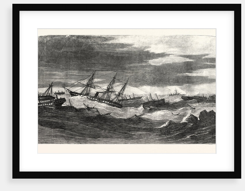 The Crimean War: The Hurricane in the Black Sea: Wrecks at Balaclava 1854 by Anonymous
