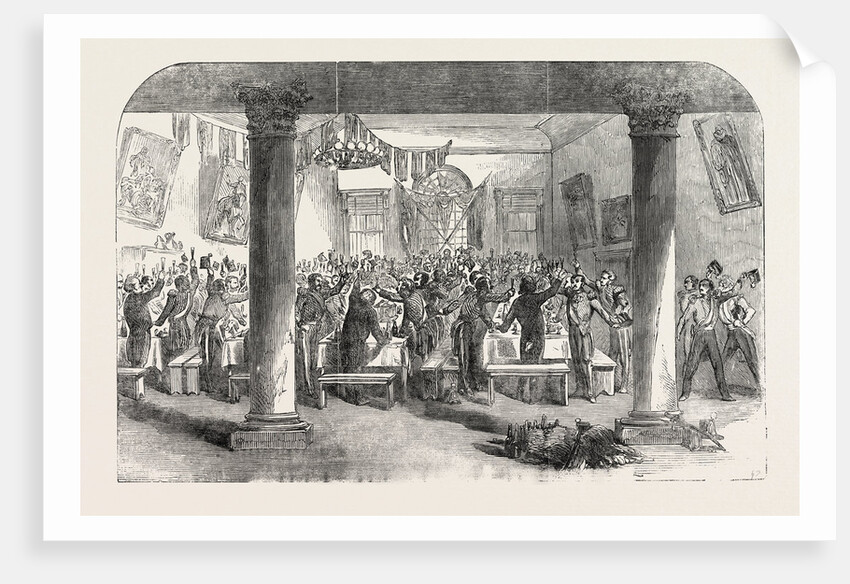 The Crimean War: Dejeuner to the 89th Regiment in the Town-Hall at Waterford Previous to Their Departure for the Crimea 1854 by Anonymous