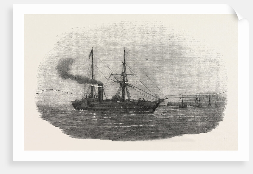 The Crimean War: The Europa Steamship Leaving Kingstown with the 90th Regiment on Board for the Seat of War 1854 by Anonymous