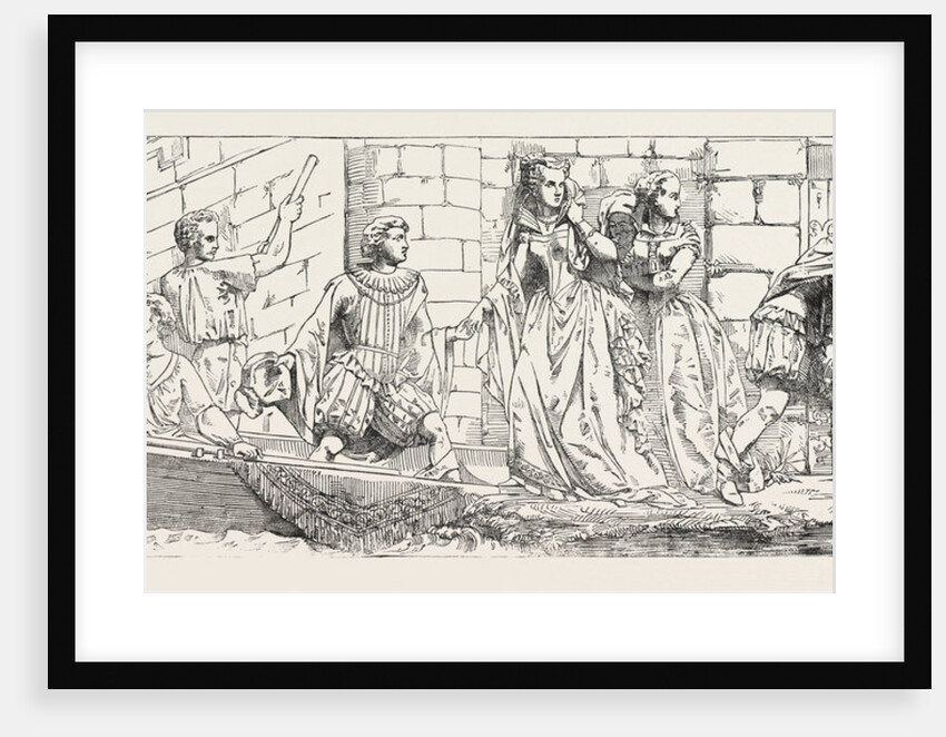 Escape of Mary Queen of Scots from Lochleven Bronze Bas-Relief by Theed in the Prince's Chamber by Anonymous