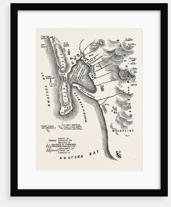The Crimean War: Plan of Petropaulovski 1854 by Anonymous