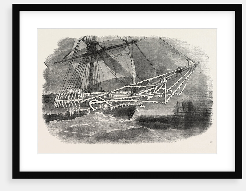 Cold Weather in the Baltic: Bows of H.M. Corvette Cruiser. 1854 by Anonymous