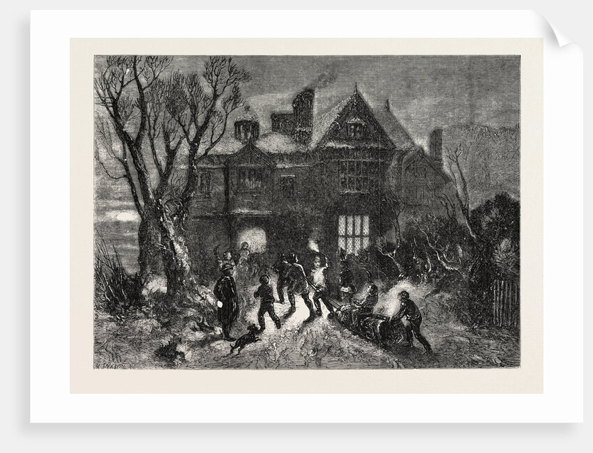 Bringing Home the Yule Log by Anonymous