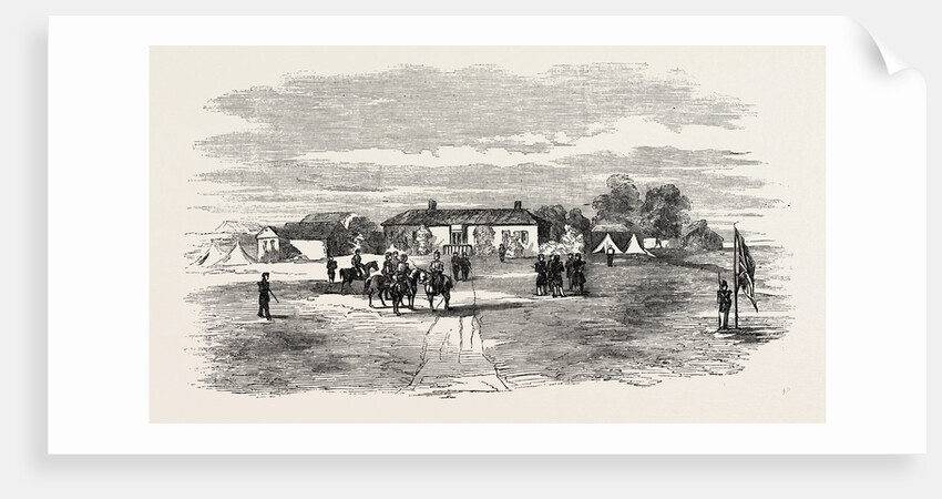 The Crimean War: Headquarters of Lord Raglan Near Balaclava 1854 by Anonymous