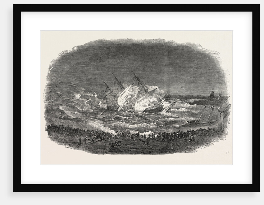 Wreck of the Troop-Ship Charlotte. Attempt of the Life-Boat 1854 by Anonymous