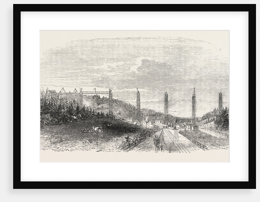 The Crumlin Viaduct on the Western Valley Railway 1854 UK by Anonymous