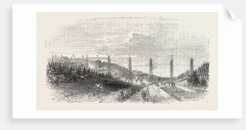 The Crumlin Viaduct on the Western Valley Railway 1854 UK by Anonymous