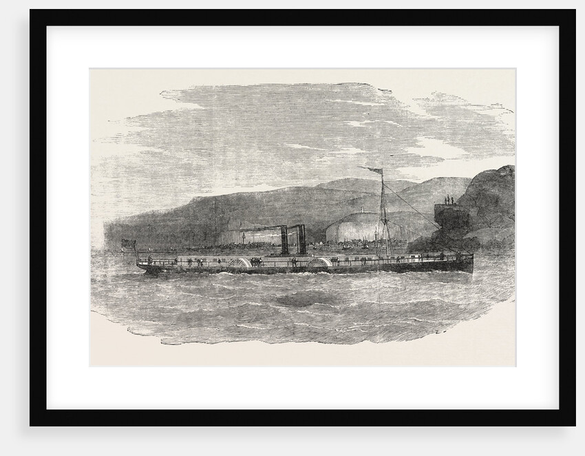 The Four-Paddle-Wheel Danube Steamer Tachtalia. 1854 by Anonymous