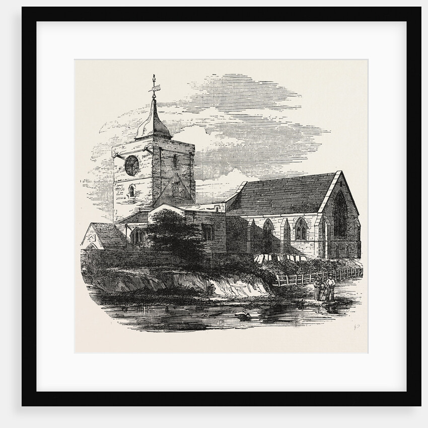 Ponteland Church Northumberland 1854 by Anonymous