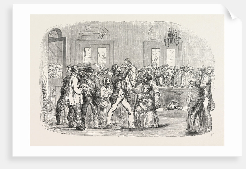 The Crimean War: Navvies Leaving for the Crimea at the North-Western Railway Terminus Euston Square London UK 1854 by Anonymous