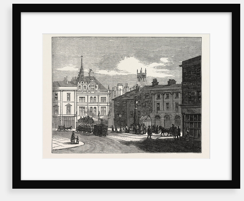 Marketplace, Huddersfield, UK, 1883 by Anonymous