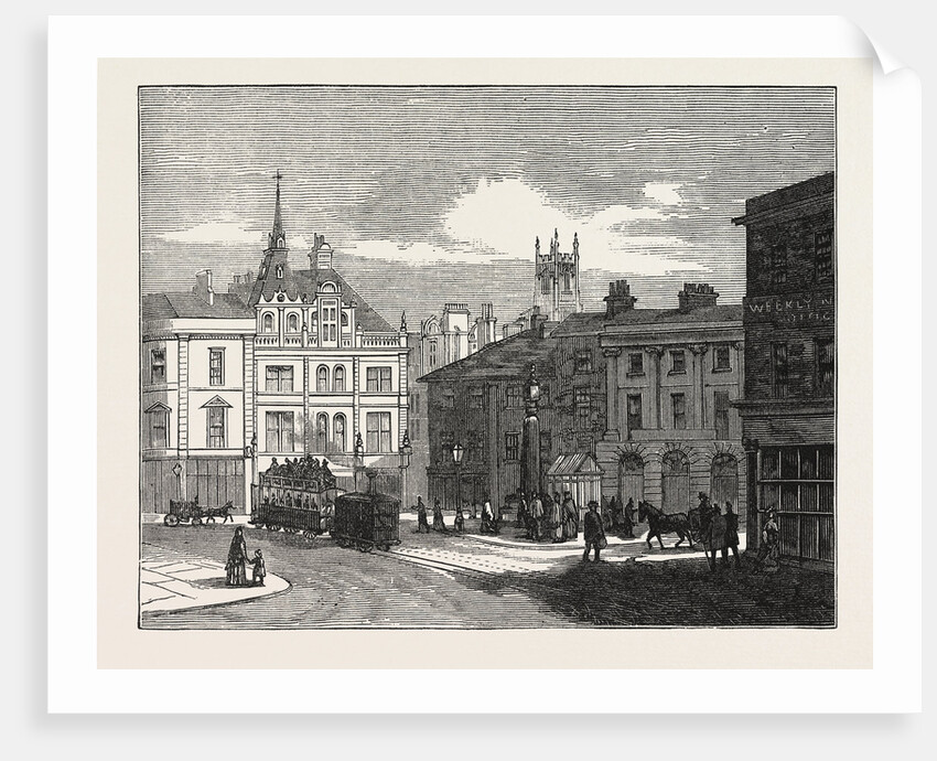 Marketplace, Huddersfield, UK, 1883 by Anonymous