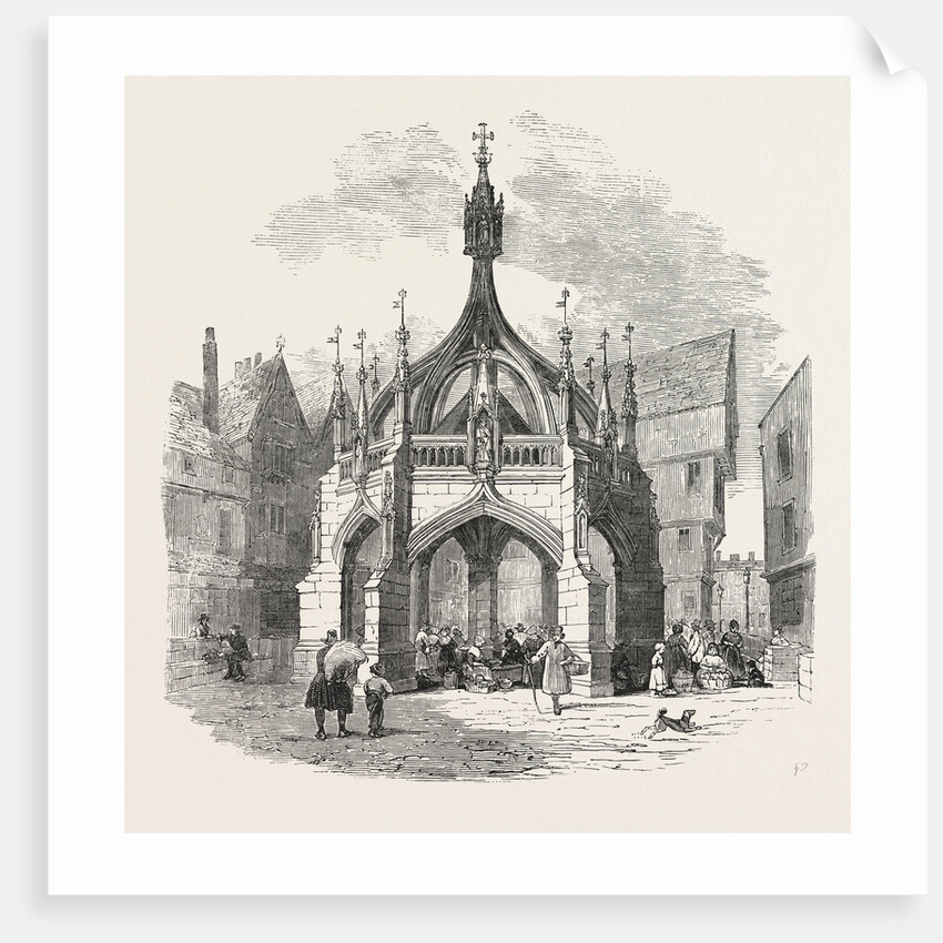 The Poultry-Cross, at Salisbury, Restored, UK, 1853 by Anonymous