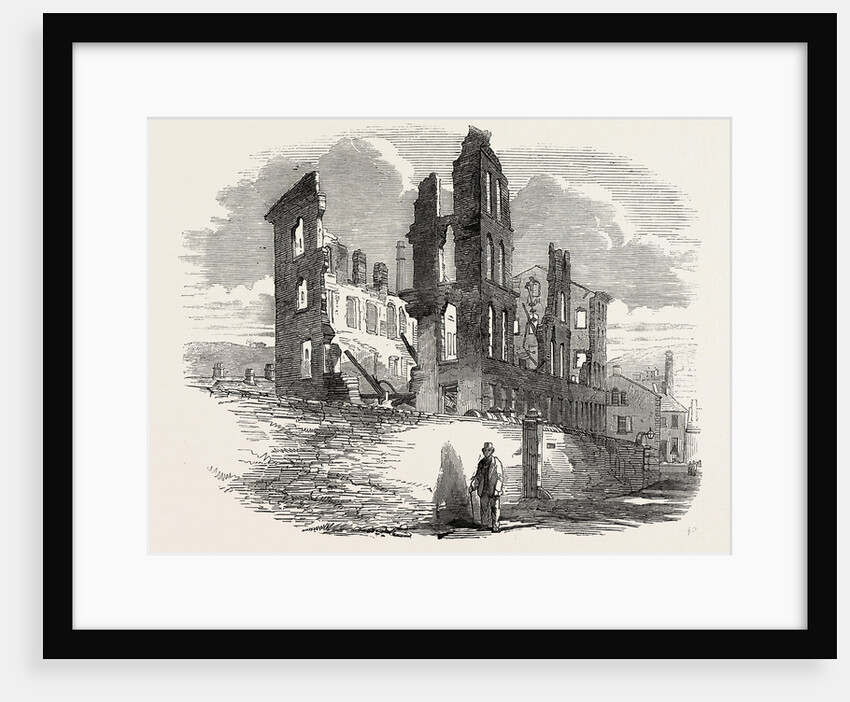 Remains of Mill after the Fire, at Halifax, UK, 1853 by Anonymous