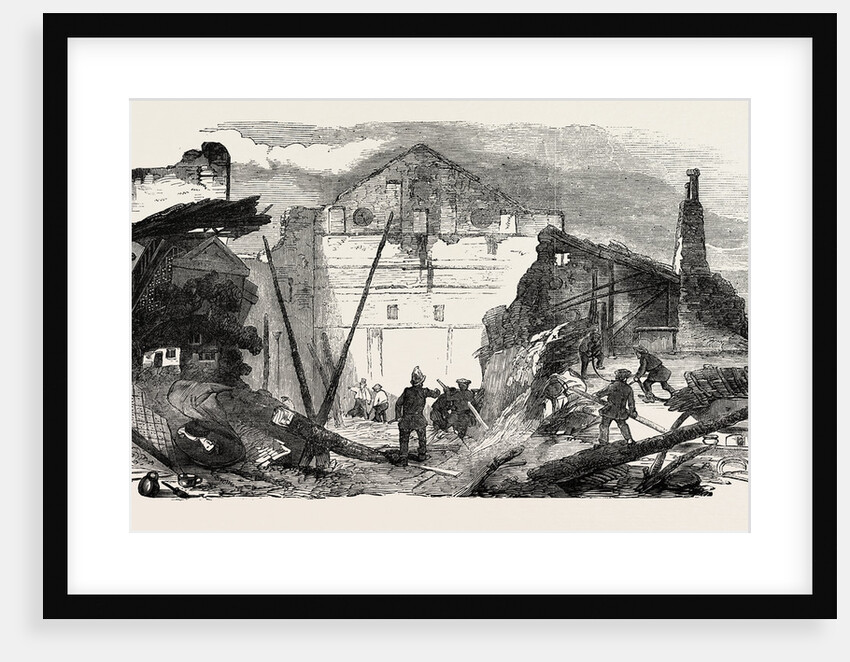 Remains of the Pavilion Theatre, after the Fire, Whitechapel, London, 1856 by Anonymous