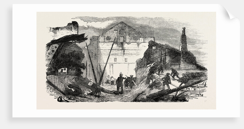 Remains of the Pavilion Theatre, after the Fire, Whitechapel, London, 1856 by Anonymous