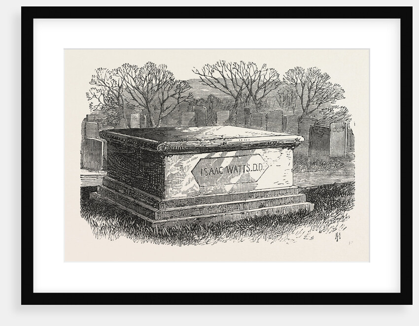 Old Tombs in Bunhill Fields Cemetery: Dr. Isaac Watts's Tomb, 1869 by Anonymous