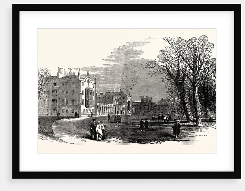 The Cambridge Chancellorship Election: St. John's College (Earl Powis's) from the Garden, UK, 1847 by Anonymous