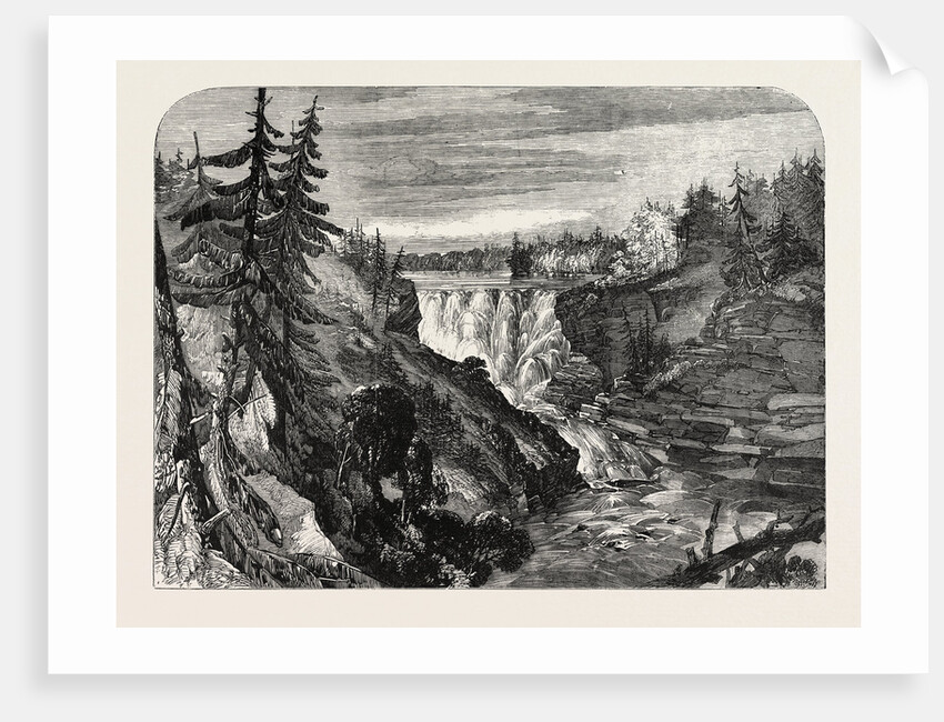 The Canadian Red River Exploring Expedition: Kakabika (or Grand) Falls, Kaminitiquia River, Lake Superior, 1858 by Anonymous