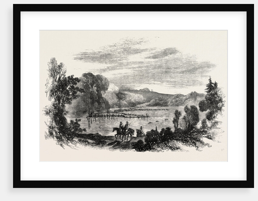 The Canadian Red River Exploring Expedition: Ford of the Rosseau River, and Indian Fish Weir, 1858 by Anonymous