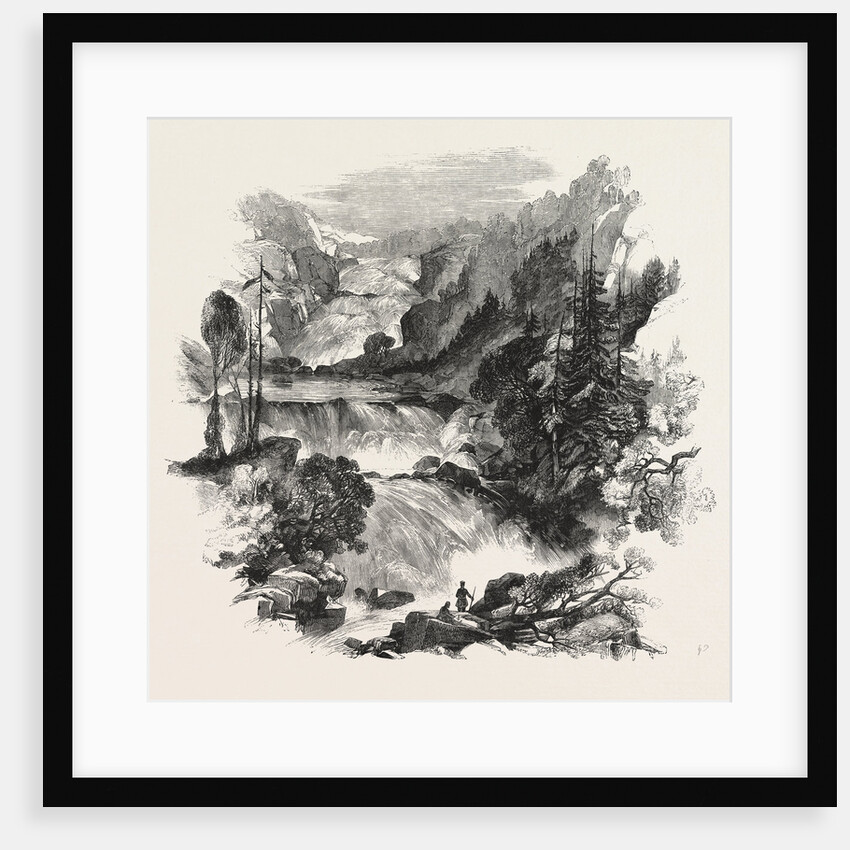 The Canadian Red River Exploring Expedition: Great Falls on Little Dog River, at Great Dog Portage, 1858 by Anonymous