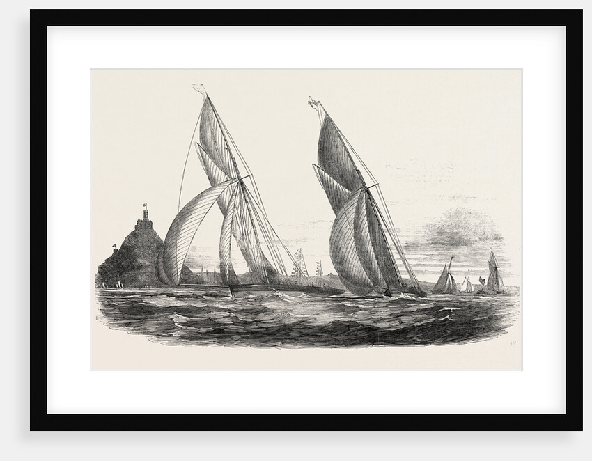 Royal Western Yacht Club, in Mount's Bay, the Grand Turk, and the Lily of Devon. Drawn by Mr. N.M. Condy. 1846 by Anonymous