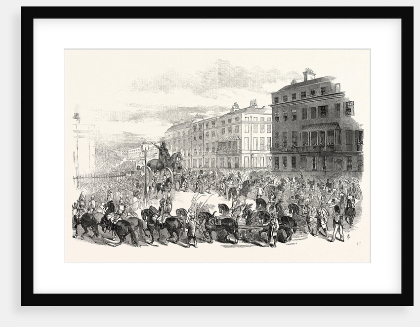 The Grand Procession of the Wellington Statue, Turning Down Park Lane, 1846 by Anonymous