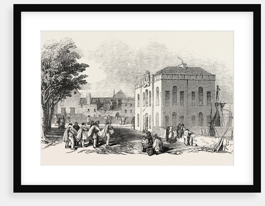 The Mall and Mall House, Youghal, a Scene of the Late Food Riots, 1846 by Anonymous