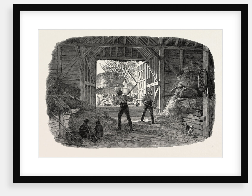 Agricultural Pictures: Thrashing, 1846 by Anonymous