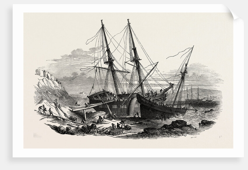 The Schooner Providence, and the Brig Hero, at Plymouth, UK, 1846 by Anonymous