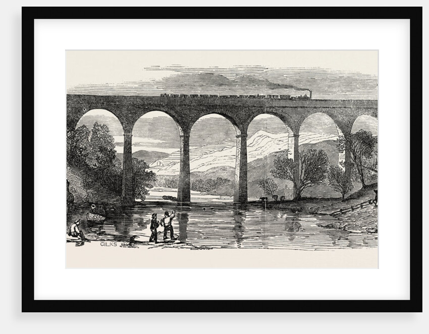 Opening of the Lancaster and Carlisle Railway: Lowther Viaduct, UK, 1846 by Anonymous