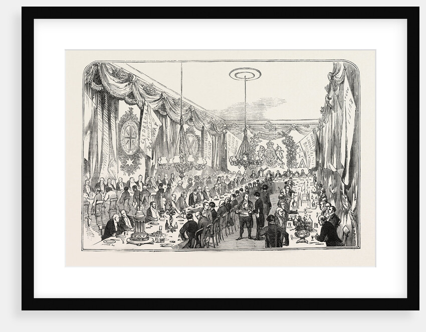 Opening of the Lancaster and Carlisle Railway: The Railway Contractors' Dinner, at the Crown and Mitre Inn, Carlisle, UK, 1846 by Anonymous