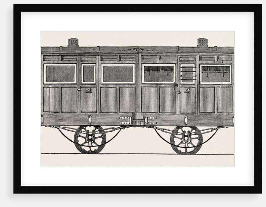 Side View of Improved Railway Carriage, 1847 by Anonymous