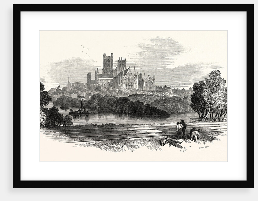 The East Anglian Railway: Ely from the Railway, UK, 1847 by Anonymous