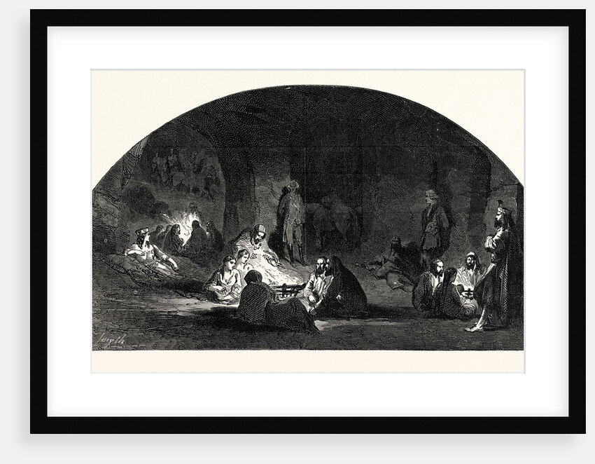 Scene from the Camp of Silesia, at Astley's. (the Pandours' Cavern.), 1847 by Anonymous