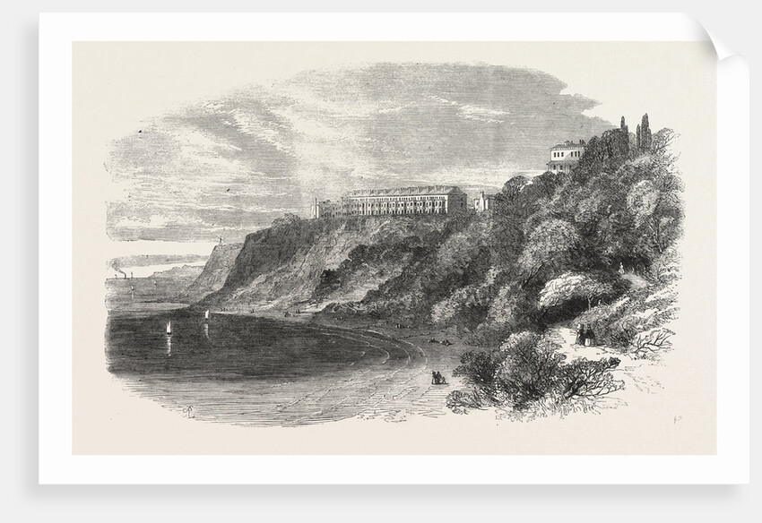 Improvements at Southend: Part of Clifftown, As Seen from the Beach, UK, 1861 by Anonymous
