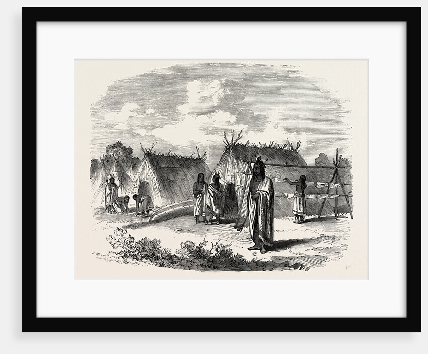The Assinniboine and Saskatchewan Exploring Expedition: Ojibway Encampment Near the Falls of the Rainy River, 1858 by Anonymous