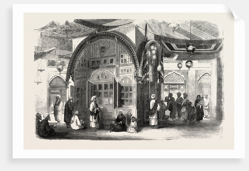 Tomb of a Mussulman; Interior of the Tomb of the Father of Sheik Imaum-Oo-Deen, Late Governor of Cashmere Under Shere Singh, 1858 by Anonymous