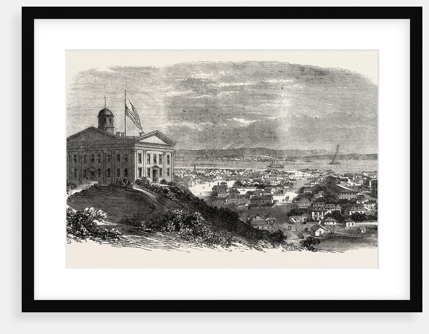 The Union Pacific Railroad of America: Omaha, Nebraska, Eastern Terminus of the Railway, Viewed from the Capitol, United States of America, 1869 by Anonymous